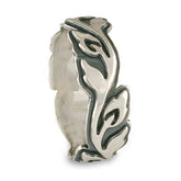 Wide Borderless Flores Wedding Ring in Sterling Silver